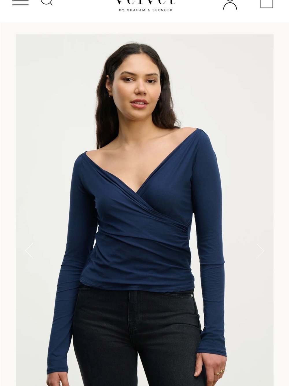 Velvet by Graham and Spencer deep v top